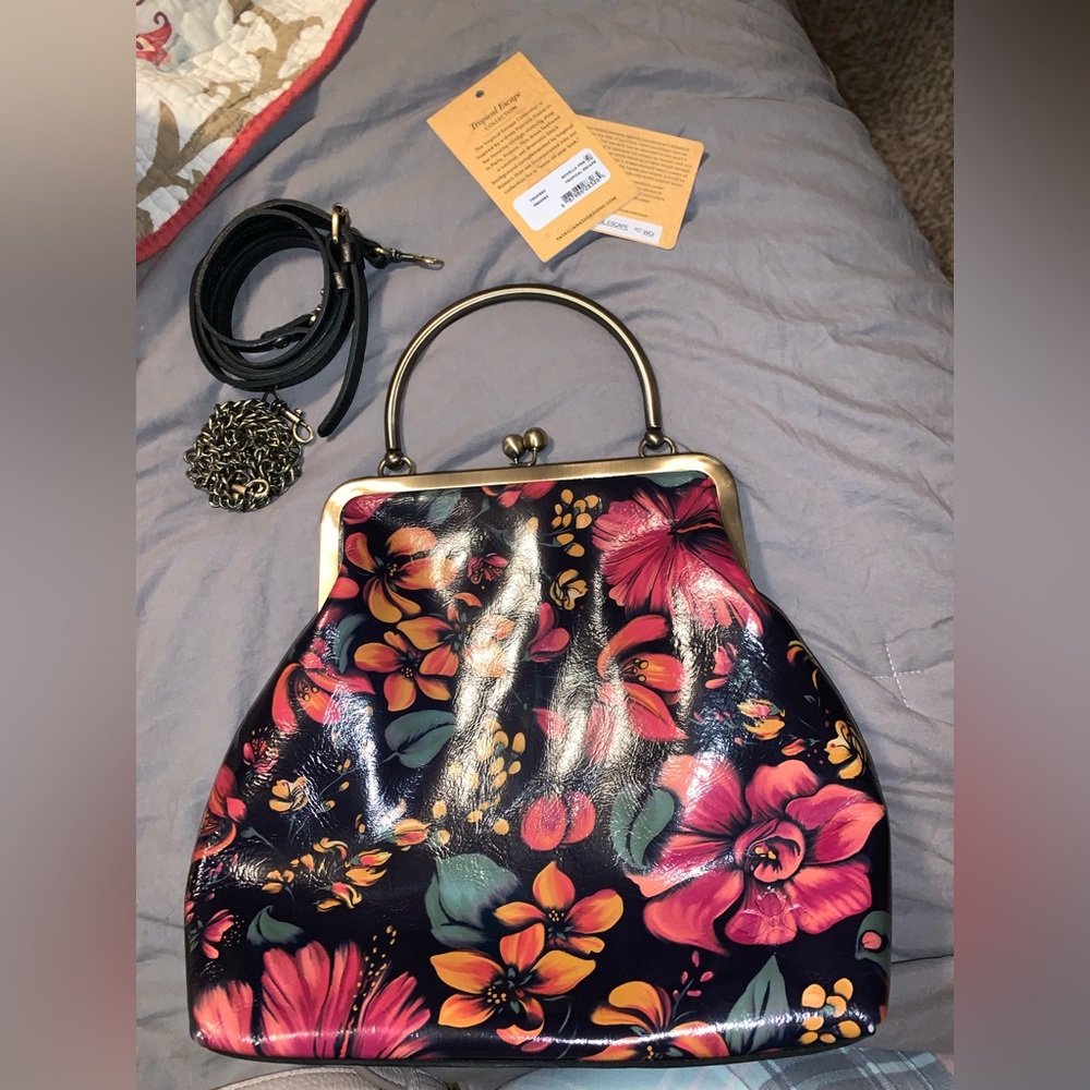 Patricia Nash Novella satchel and crossbody tropical escape 10th anniv